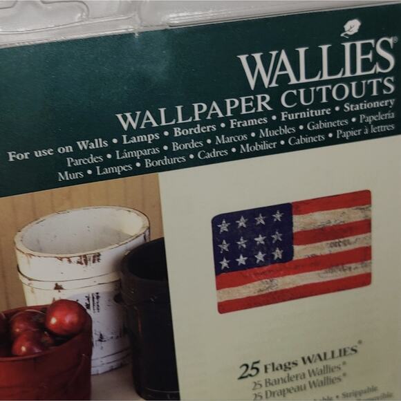 Flag Wallies Pre Pasted Wallpaper Cutouts 12114 Set of 25 Crafts Parades Books - Picture 8 of 12